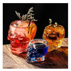Diseño grabado divertido Crystal Skull Shot Glass Cup 80ml 150ml 350ML Vodka Spirits Wine Drinking Skull Glass Cup - Product Image 2