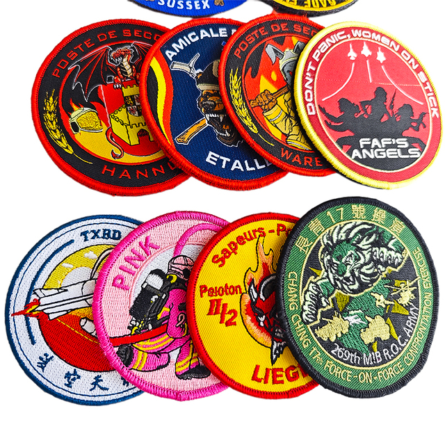 Custom Patches Bulk Heat Press 3D Customize logo Applique Badges Embroidered Embroidery Patch Sew Iron on for Clothing