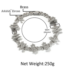 <span class=keywords><strong>Collana</strong></span> <span class=keywords><strong>con</strong></span> nome lettera iniziale a catena a maglia cubana Infinity Miami a forma di Hip Hop a 8 - Product Image 4