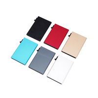 Porte-cartes de crédit RFID en alliage d'aluminium et acier inoxydable, personnalisé avec logo, pour hommes, fin et minimaliste, usiné CNC
