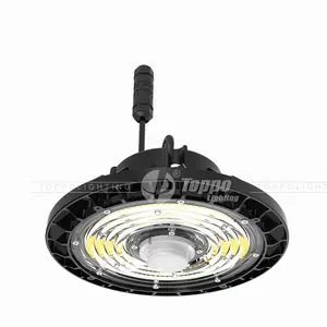 Industrial Commercial Lighting Housing UFO High Bay Light IP65 Die Cast Aluminum 190lm/w 150W 200W LED Warehouse Sensor Control
