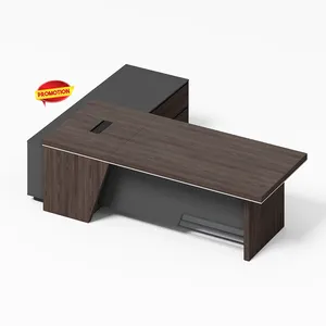 Escritorios Tipo L forma moderna scrivania Executive legno lusso Ceo grande capo 1650mm 10 piedi 3 metri 2.8M tavolo da ufficio con cassetti