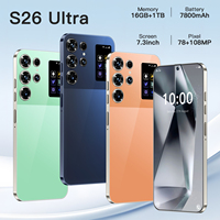 Smartphone S26 Ultra 8+256 Go 5G, appareil photo 108 MP, batterie 7800 mAh, écran HD+ 7,3 pouces, double SIM, Android 14