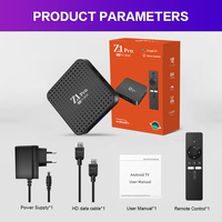 Decodificador de TV Z1pro 4K, Procesador Allwinner H6 de Cuatro Núcleos, WiFi Dual, Android 15 con Ethernet