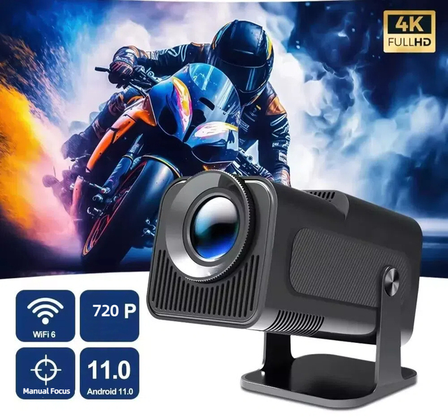 Factory Wholesale HY320 Mini Home Video Projector 720P 130ANSI Lumens Wifi BT Smart Portable Home Cinema Projector