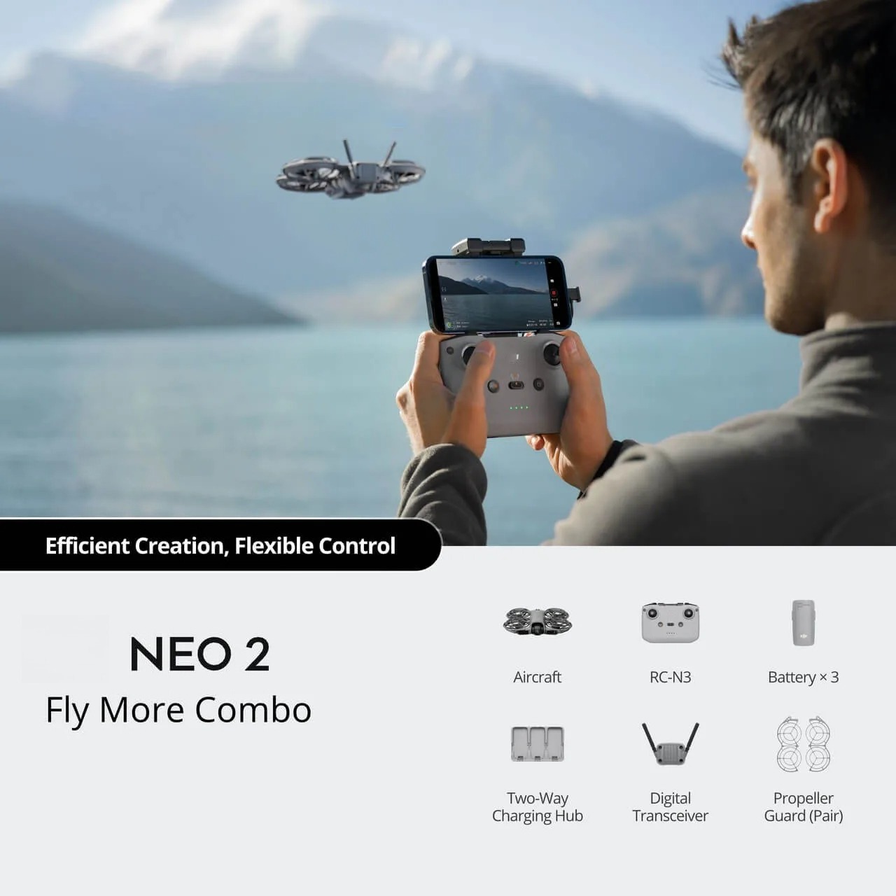 Kit de vuelo libre con sensor de movimiento DJ neo 2