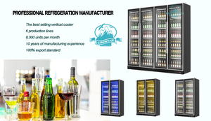 Refrigerador de bebidas frías de alta calidad Refrigerador y <span class=keywords><strong>congelador</strong></span> de supermercado usado de vidrio transparente - Product Image 4