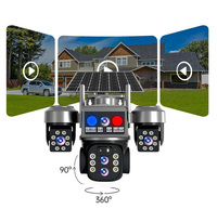 Nouvelle caméra PTZ solaire Q406-10x à trois objectifs avec suivi mobile, zoom et audio, IP68, pour réunions et usage familial