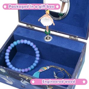 Portagioie musicale con Ballerina di Spinning, Glitter Design, Swan Lake Tune - Product Image 3