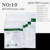 Sac en plastique personnalisé pour câbles informatiques de luxe, impression personnalisée, sacs verts givrés pour câbles USB, câbles informatiques, sac en plastique à fermeture éclair