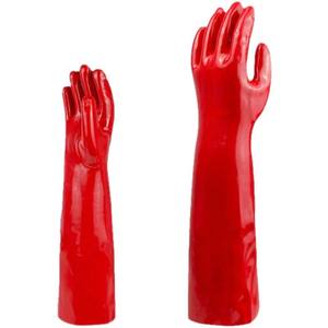 Gants de protection chimique en PVC Delta 60 cm, pleine longueur, lisses, durables, pour la construction et l'industrie - Product Image 2