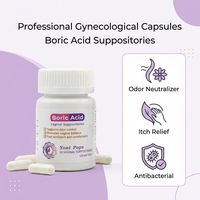 Capsules d'acide borique à base de formule végétale, qualité médicale, soin féminin, antibactérien, équilibre du pH, contrôle des odeurs, resserrement vaginal, CE