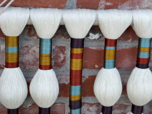 Tapiz de pared de cuerda de algodón personalizado hecho a mano decoración del hogar esfericidad macramé arte tapiz decoración de pared para pared del hogar - Product Image 3