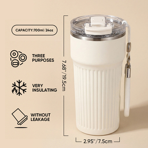 <span class=keywords><strong>Mug</strong></span> isotherme portable EVERICH 700 ml, 100 % étanche, sans BPA, avec poignée de transport pour voiture et usage quotidien - Product Image 5