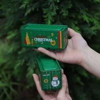 Nouveauté forme rectangulaire vide métal peut boîte-cadeau cartes artisanat Snack stockage des aliments étain