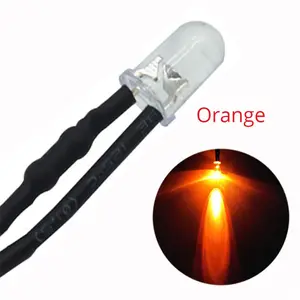 5Mm LED Light Emitting Dioda Flat Top Menyebar Lensa Warna Bohlam Lampu 2V 3V Indikator Led Kepala Datar Silinder Cahaya