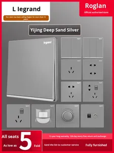 Đối với Legrand yijing sâu Cát bạc màu xám chuyển đổi ổ cắm Bảng điều khiển hai-ba cắm hộ gia đình USB tường 86 loại 16A max 250V IP20 cho - Product Image 2