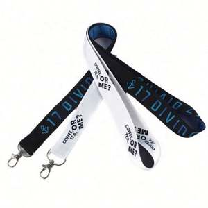 Woven Mobile Satin Promotional Phone Strap Pvc Polyester Lanyard With Logo Custom Keychain With Id Card Badge Holder - Product Image 2