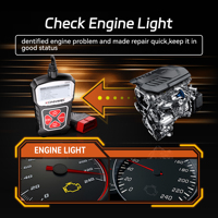 Escáner de Diagnóstico para Autos KW310, Lector de Códigos OBD2 para Reiniciar la Luz de Advertencia del Motor, Compatible con 7 Idiomas y Múltiples Modelos de Vehículos