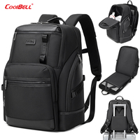 CoolBELL Nouveau Sac à Dos pour Ordinateur Portable Grande Capacité pour Hommes, Idéal pour les Trajets Quotidien, 15,6 Pouces, Design Élégant, Sac d'École Décontracté pour Étudiants