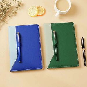 Wholesale Supplier Vegan Leather Pen Slot Sewing Design Notebook Executive Stationery Note <b>Book</b> <b>Box</b> Set Bulk With Paper Bag - Product Image 6