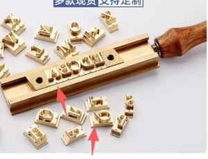 Juego de sellos de tipos móviles, kit de herramientas de estampado de letras en lámina DIY, herramientas de estampado para artesanía en cuero, molde de letras de latón personalizado - Product Image 6