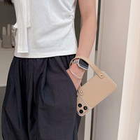 Étui de sac à main personnalisable DIY tendance pour iPhone 18 17 Pro Max, nouvelles couleurs, texture en V, simili cuir TPU avec dragonne
