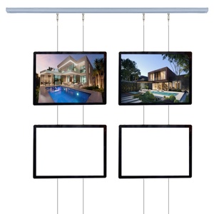กรอบโปสเตอร์แบบสองด้านขนาด A3 จำนวน 4 ชิ้น พร้อมไฟ LED สำหรับระบบแสดงผลงานอสังหาริมทรัพย์ในหน้าต่าง - Product Image 1