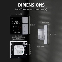 Thermostat intelligent Wifi pour la maison, interrupteur, application Tuya, contrôle de la température du chauffage au sol, thermostat pour chauffe-eau
