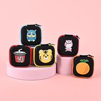 Boîte de rangement EVA mignonne de style anime, étui pour écouteurs, câble de données, organisateur de disque dur portable, boîte d'emballage pour appareils numériques