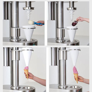 뉴질랜드 뜨거운 판매 진짜 과일 아이스크림 믹서기 소용돌이 냉동고 공장 재료-요구르트 견과류 밀크 워터 초콜릿 - Product Image 3