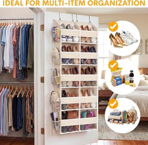 Foldable Over the Door Organizer 5 Tiers Door <b>Hanging</b> Organizer for Closet with 10 Mesh Pockets - Product Image 5