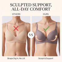 Soutien-gorge sans couture sans armatures OEM ODM, push-up, avec larges bretelles latérales, balconette, pour femmes, usage quotidien