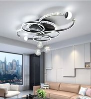 Lámpara de Techo LED Moderna y Minimalista para Restaurante, Creativa con Diseño de Cielo Estrellado, Anillo para Sala de Estar, Dormitorio, Iluminación tipo Araña