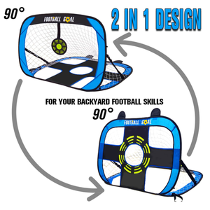 But de football portable design 2 en 1 Équipement d'entraînement extérieur pliable et facile pour les courts - Product Image 2