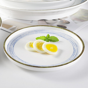 Round <b>Plate</b> Imitation Porcelain Hotel <b>Large</b> Cold Dish <b>Plate</b> Japanese Barbecue Western Steak Flat <b>Plate</b> Commercial Use - Product Image 1