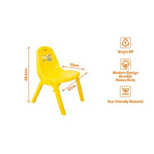 Chaise d'école pour enfants, robuste, empilable, design industriel, écologique, en PP multicolores, dimensions L 37 x W 33 x H 48,3 cm, usage commercial - Product Image 4