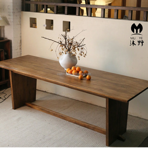 Ensemble de table à manger en bois massif, ensemble de salle à manger moderne en bois, meubles de cuisine et de restaurant, fournisseur commercial en gros - Product Image 1