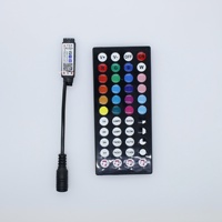 Télécommande infrarouge 44 touches pour bande lumineuse LED, avec fonction de capture audio sans fil, RGB sept couleurs, variateur 5V/12V/24V