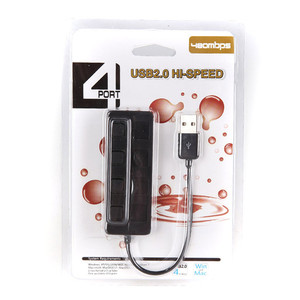 USB <strong>2</strong>.0 <strong>HUB</strong> Splitter with Independent Switch for Computer to Connect up to Four Devices with Indicator Lights - 4-<strong>port</strong> <strong>Hub</strong> - Product Image 4