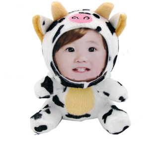 Bella personalizzato 3d faccia con peluche giocattolo animale sveglio del fumetto farcito giocattolo della peluche 3d bambola faccia - Product Image 3