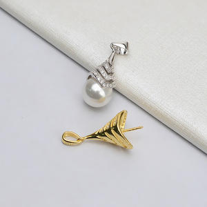 อุปกรณ์ทำเครื่องประดับเงินแท้ S925 แบบ DIY จี้หัวม้าใหญ่ ถาดเปล่าสำหรับไข่มุกขนาด 10-11 มม. สำหรับผู้หญิง ชิ้นส่วนเครื่องประดับกึ่งสำเร็จรูป - Product Image 2