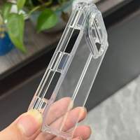 Compatible avec iPhone 18 Fold, étui de téléphone deux-en-un pour Fold, matériau PC et TPU, transparent, qualité 45, résistant au jaunissement