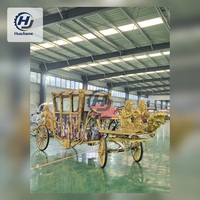 Nouvelle calèche royale électrique de luxe haut de gamme, chariot classique vintage de princesse, structure en acier, transport spécial