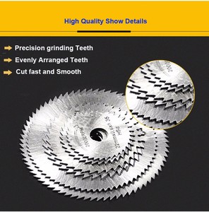 Outils à <span class=keywords><strong>bois</strong></span> 6 pièces Mini HSS Kit de lames de scie circulaire de qualité industrielle ensemble <span class=keywords><strong>Dremel</strong></span> <span class=keywords><strong>accessoires</strong></span> d'outils électriques pour la coupe du <span class=keywords><strong>bois</strong></span> et du métal OEM - Product Image 4