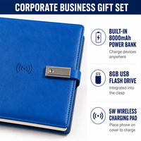 Carnet de notes A5 de luxe personnalisé avec logo, écologique, avec chargeur sans fil et ensemble de stylos, pour cadeaux d'entreprise de Noël, vente en gros pour les fêtes