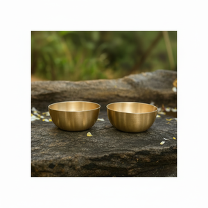 ชุดชามขนมสีบรอนซ์ของแคนซัสทำด้วยมือ (2ชิ้น) ชามเสิร์ฟขนมแห้งและอาหารที่บ้าน - Product Image 1