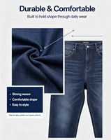 Tissu en jean sergé tendance, épais, imperméable, résistant à l'abrasion, en coton croisé, extensible et robuste pour femmes, garçons et filles