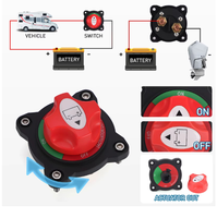 Interruptor Maestro de Batería Tipo Cruzado, Desconexión de Alta Resistencia para Coche, Barco, Yate - Alta Corriente 48V CC 300A