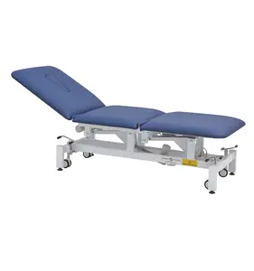 Şok ultrason üç motorlu elektrik sınavı kanepe deri sedye fizyoterapi yüz Perforati otomatik masaj yatağı